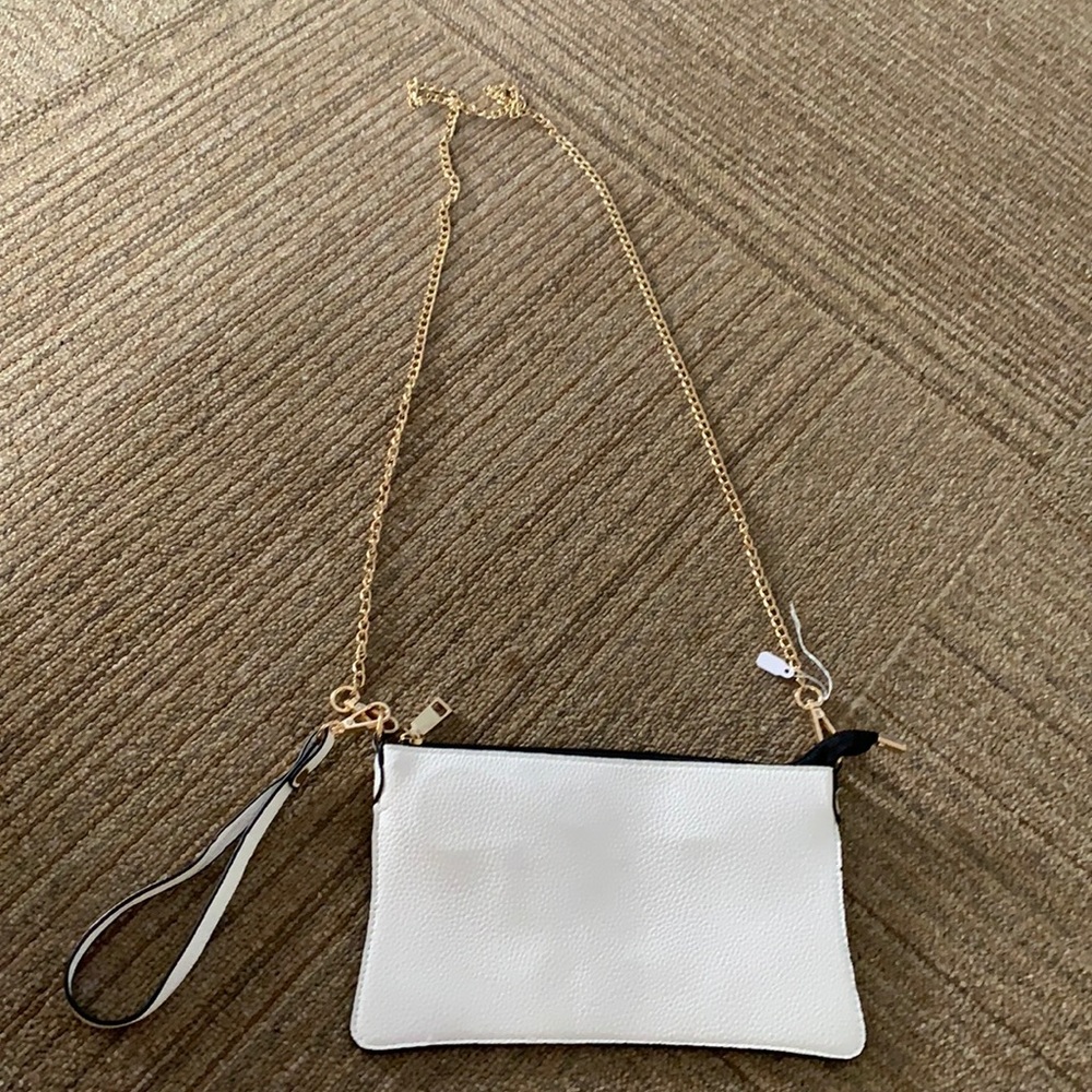 Brand new white cross body purse